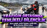İstanbul Ümraniye Sapağında Trafiğin Ortasında Tehlikeli Dilencilik: Tepki Gösterip Kaçtılar