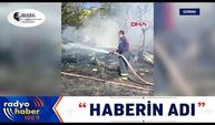 Çocukların ateşle oyunu kömürlüğü ve bahçedeki odunları yaktı