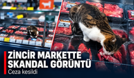 Zincir markette skandal görüntü! Ceza kesildi