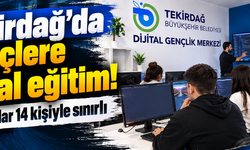 Tekirdağ’da gençlere dijital eğitim: Kontenjanlar 14 kişiyle sınırlı