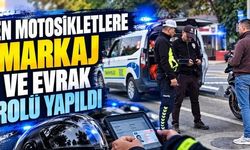 Polisten motosikletlere sıkı markaj: Kask ve evrak kontrolü yapıldı
