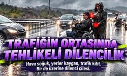 İstanbul Ümraniye Sapağında Trafiğin Ortasında Tehlikeli Dilencilik: Tepki Gösterip Kaçtılar