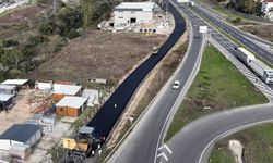 Veliköy Tır Parkı'nın bağlantı yolu asfaltlandı