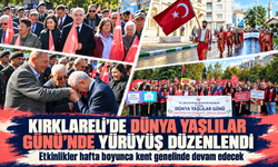 Kırklareli'nde 1 Ekim Dünya Yaşlılar Günü'nde anlamlı yürüyüş