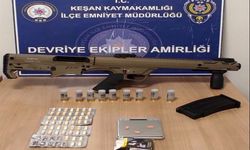 Keşan’da araçtan av tüfeği ve uyuşturucu çıktı: 1 tutuklama