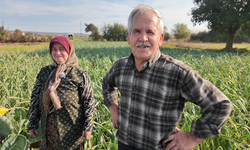 Çakıllı'da gençler Çerkezköy'de yaşlılar tarlada çalışıyor! MARMARA HABER 40 yıldır çiftçilik yapan çifti görüntüledi