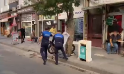 Lüleburgaz'da kaldırım işgaline zabıta müdahelesi! Uyarılara rağmen kaldırımları boşaltmadılar