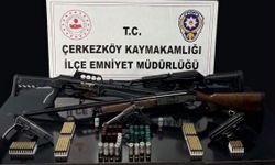 Çerkezköy'de 16 adrese eş zamanlı silah operasyonu: 10 gözaltı