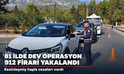 81 İlde Dev Operasyon: Haklarında Hapis Kararı Bulunan 912 Firari Yakalandı