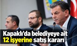 Kapaklı’da belediyeye ait 12 işyerine satış kararı