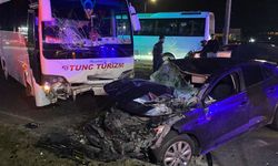 Çerkezköşy'de ters yöne girdi, kamyon ve servisin arasına daldı;: 3 yaralı