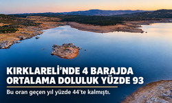 Kırklareli'nde barajlarda yüzler gülüyor: Doluluk yüzde 93'e fırladı