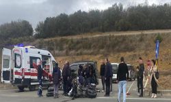Malkara'da kaza! Motosikletle hafif ticari araç çarpıştı: 2 yaralı