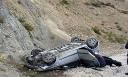 Şarköy'de otomobil takla attı, karı koca yaralandı