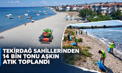 Tekirdağ sahillerinden 14 bin tonu aşkın atık toplandı