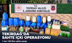 Tekirdağ'da Jandarmadan sahte içki operasyonu: 1 Ton 120 Litre sahte şarap ele geçirildi