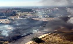 Alevler evlere dayandı! Otomobili kurtarmak için seferber oldular
