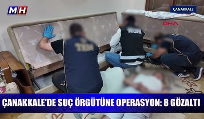 Çanakkale'de suç örgütüne operasyon; 8 gözaltı