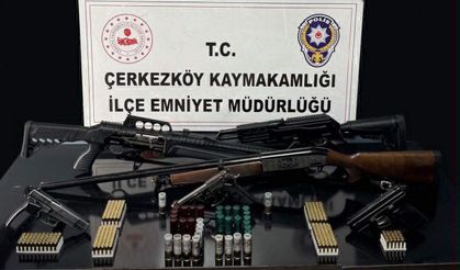 Çerkezköy'de 16 adrese eş zamanlı silah operasyonu: 10 gözaltı