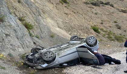 Şarköy'de otomobil takla attı, karı koca yaralandı