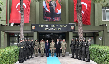 9’uncu Hudut Tugay Komutanlığı’nda sancak töreni