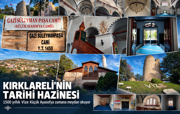 Kırklareli’nin tarihi hazinesi! 1500 yıllık Vize Küçük Ayasofya zamana meydan okuyor