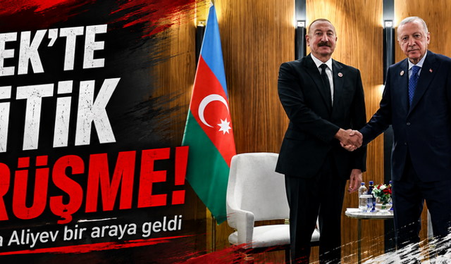 Bişkek'te kritik görüşme! Cumhurbaşkanı Erdoğan, Aliyev ile bir araya geldi