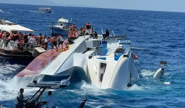Girne'de batan geminin enkazına ulaşıldı! 20 kişi aranıyor