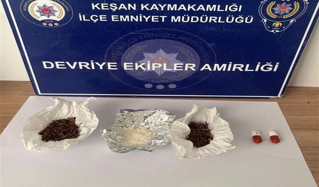 Edirne’de uyuşturucuyla yakalanan 7 şüpheliye gözaltı