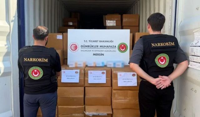 Gümrükte tonlarca pregabalin ele geçirildi