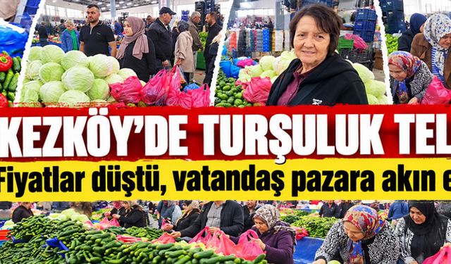 Çerkezköy'de turşuluk telaşı! Fiyatlar düştü, vatandaş pazara akın etti