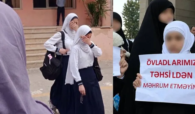 28 Şubat'ı hatırlatan görüntüler! Azerbaycan'da başörtüsü krizi, okul kapılarında gözyaşları, ikna odaları...