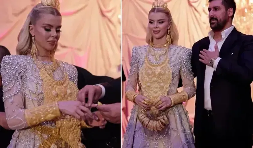 Sosyal medyayı sallayan düğün! Takılan altın dudak uçuklattı