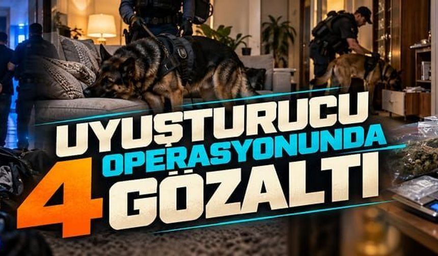 Uyuşturucu operasyonunda 4 gözaltı