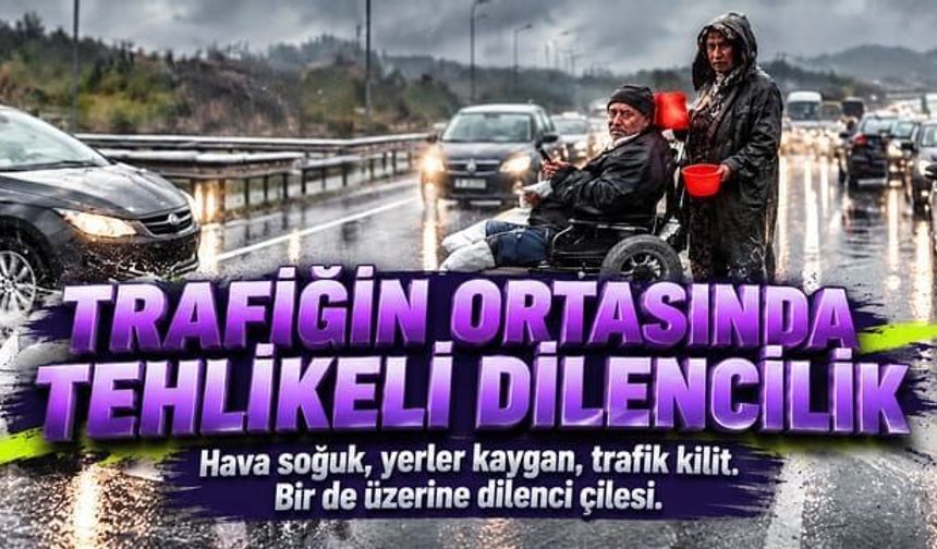 İstanbul Ümraniye Sapağında Trafiğin Ortasında Tehlikeli Dilencilik: Tepki Gösterip Kaçtılar