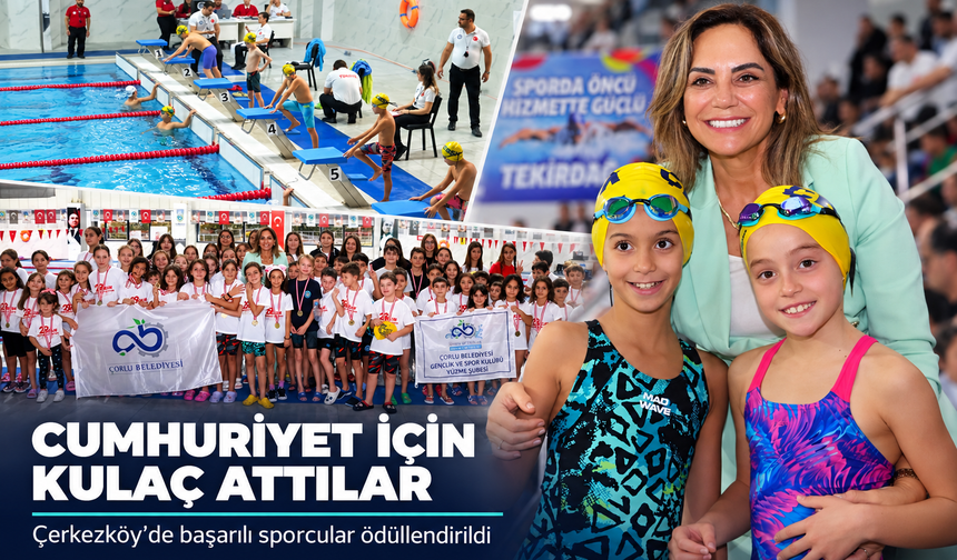29 Ekim Cumhuriyet Kupası Yüzme Yarışları'nda derece alanlar ödüllendirildi