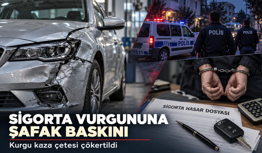 Sigorta vurgununa darbe: 77 şüpheli yakalandı, kurgu kaza çetesi çökertildi