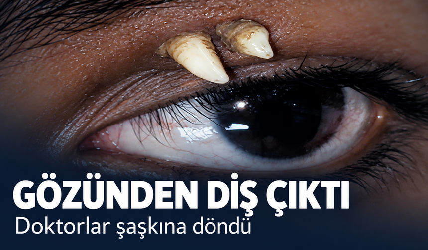 Gözünden diş çıktı! Doktorlar şaşkına döndü
