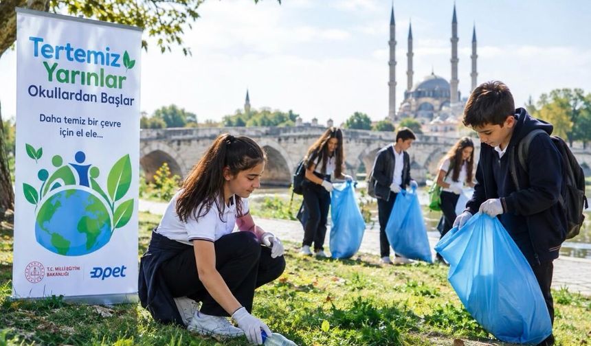 Edirne’de öğrenciler çevre için sahaya çıkıyor