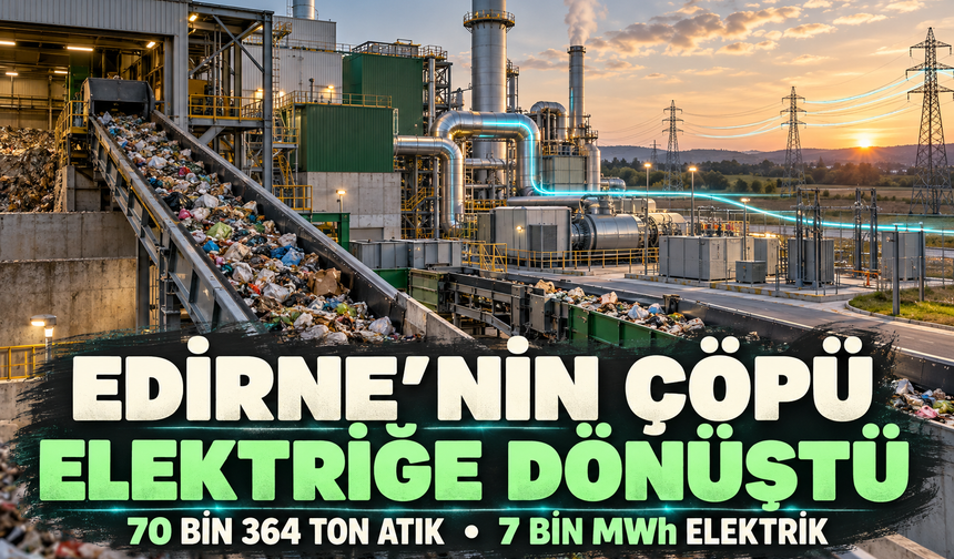 Edirne'nin çöpü elektriğe dönüştü