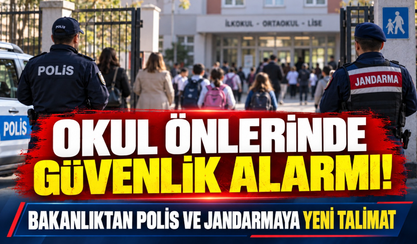 Okul önlerinde güvenlik alarmı! Bakanlıktan polis ve jandarmaya yeni talimat