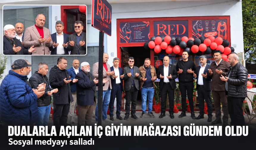Dualarla açılan iç giyim mağazası gündem oldu! Sosyal medyayı salladı