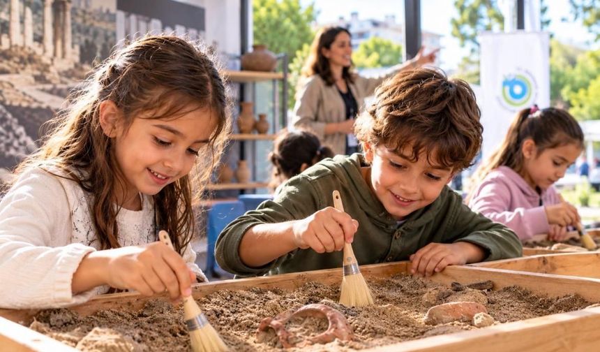 Kapaklı'da minik arkeologlar iş başında