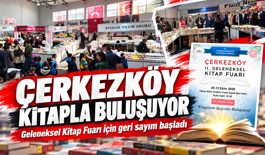 Çerkezköy Kitapla buluşuyor! Geleneksel Kitap Fuarı için geri sayım başladı