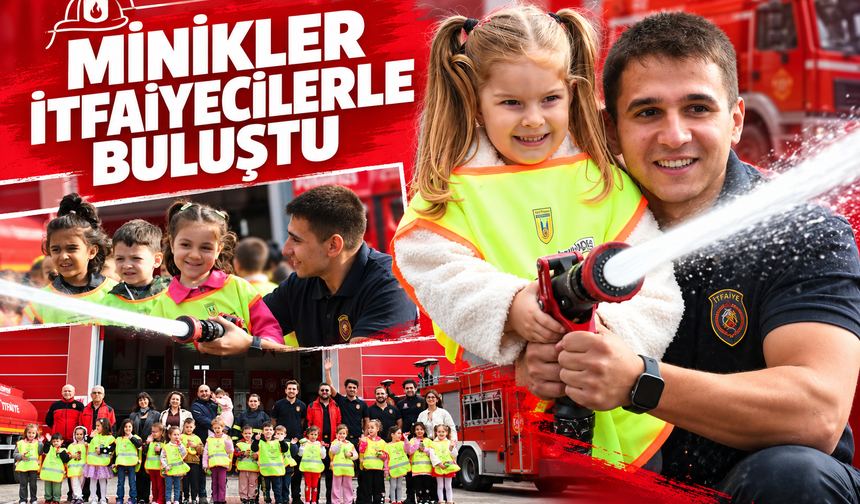 Minik öğrenciler itfaiyecilerle buluştu