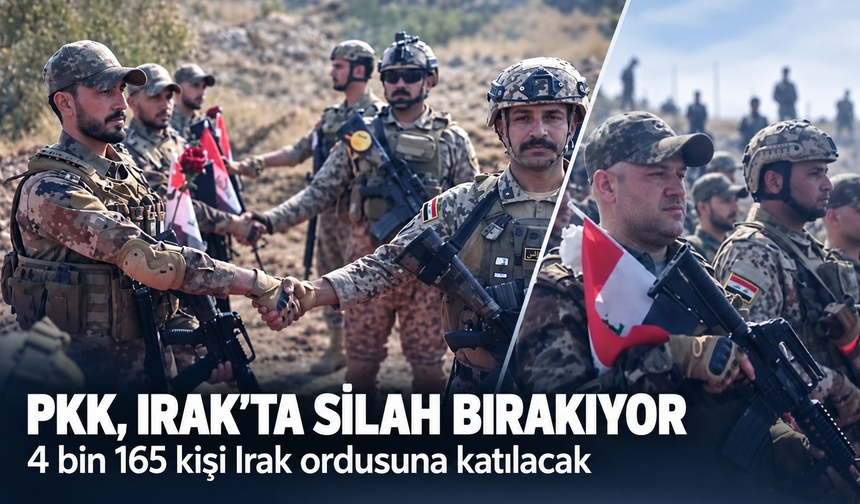 PKK, Irak'ta silah bırakıyor! 4 bin 165 kişi Irak ordusuna katılacak