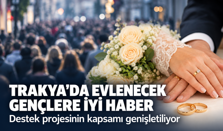 Trakya'da evlenecek gençlere iyi haber! Destek projesinin kapsamı genişletiliyor