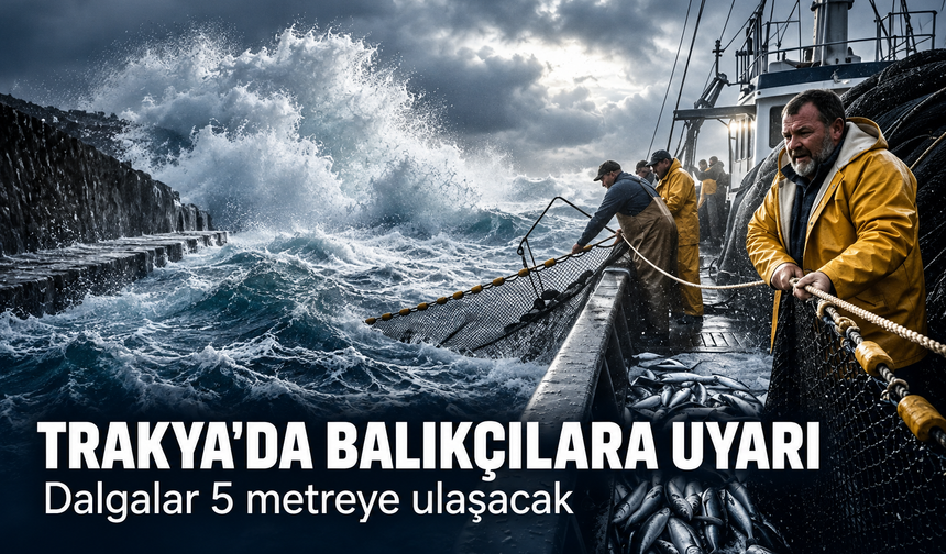 Trakya'da balıkçılara uyarı! Dalgalar 5 metreye ulaşacak