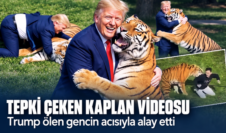 Tepki çeken kaplan videosu! Trump ölen gencin acısıyla alay etti