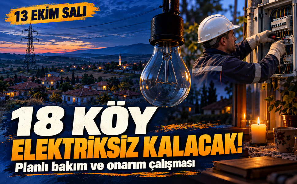 Kırklareli'nde 18 köy 13 Ekim'de elektriksiz kalacak